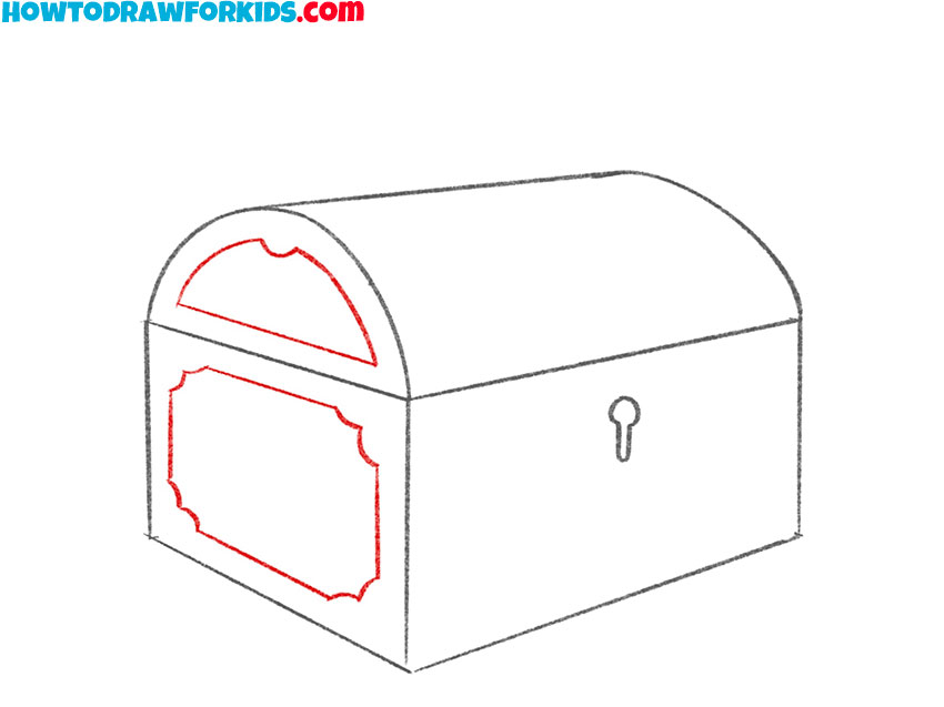 how to draw a chest for kindergarten