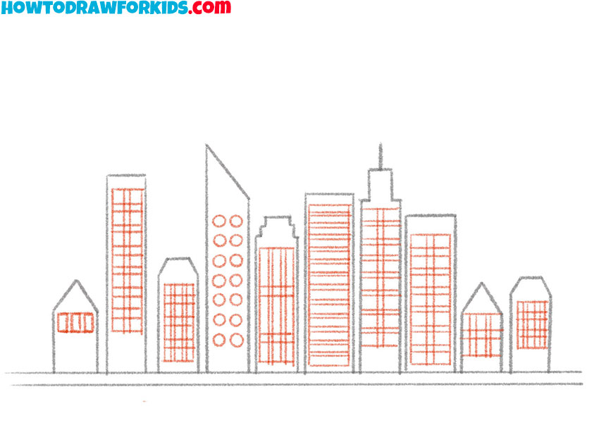 how to draw a city for beginners