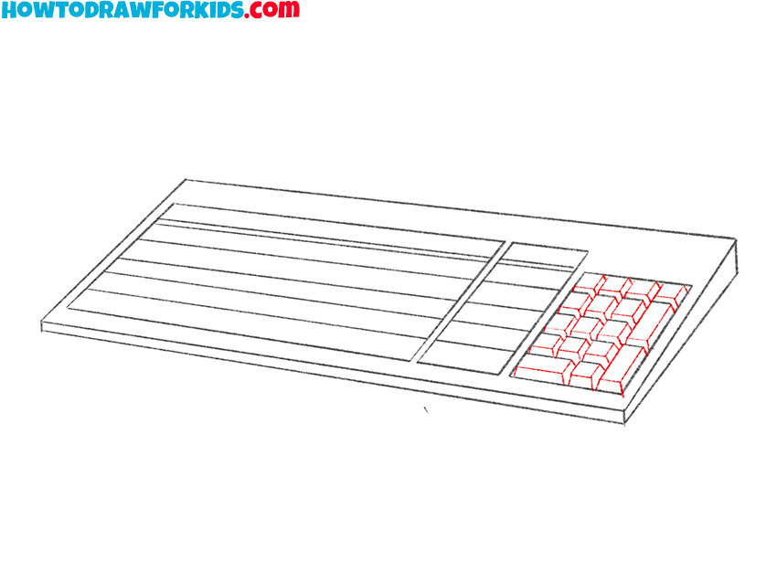 how to draw a keyboard for beginners