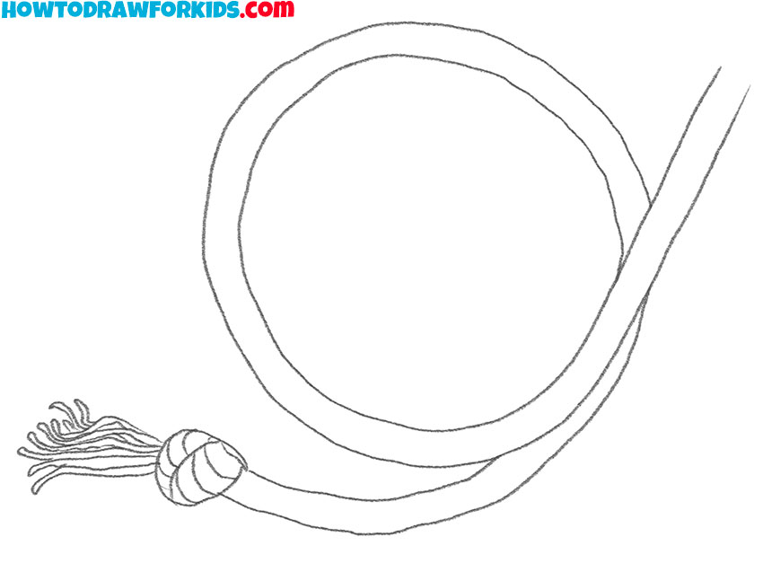 how to draw a rope for kids