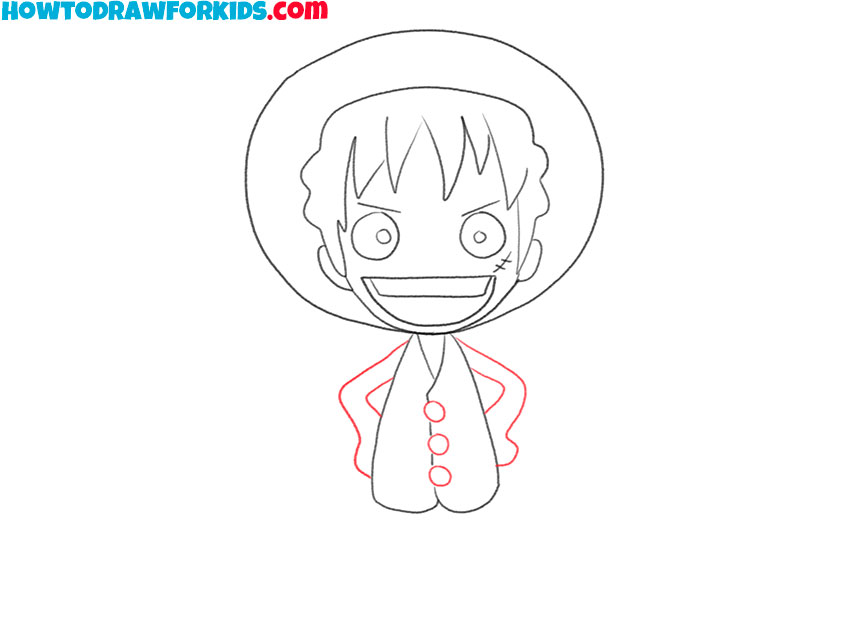 how to draw luffy for kindergarten