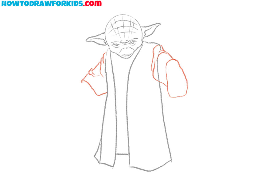 how to draw yoda for kids