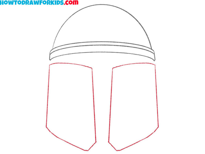 How to Draw the Mandalorian Helmet Drawing Tutorial For Kids