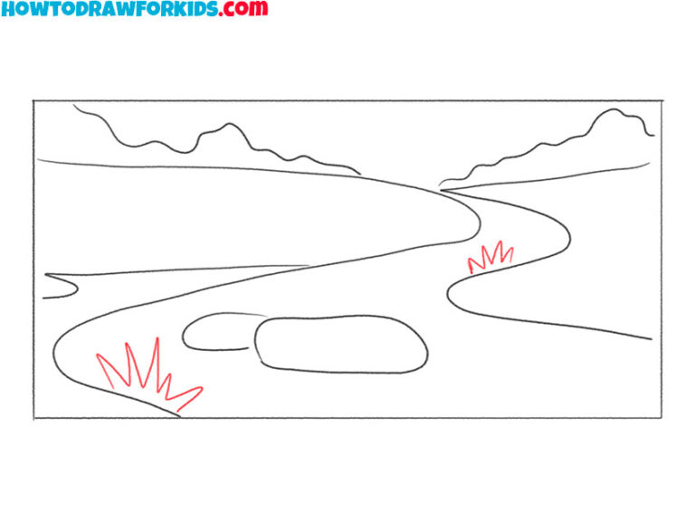 How to Draw a River - Easy Drawing Tutorial For Kids