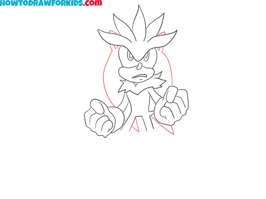 simple silver the hedgehog drawing