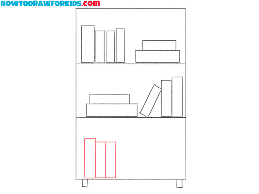 bookshelves drawing guide