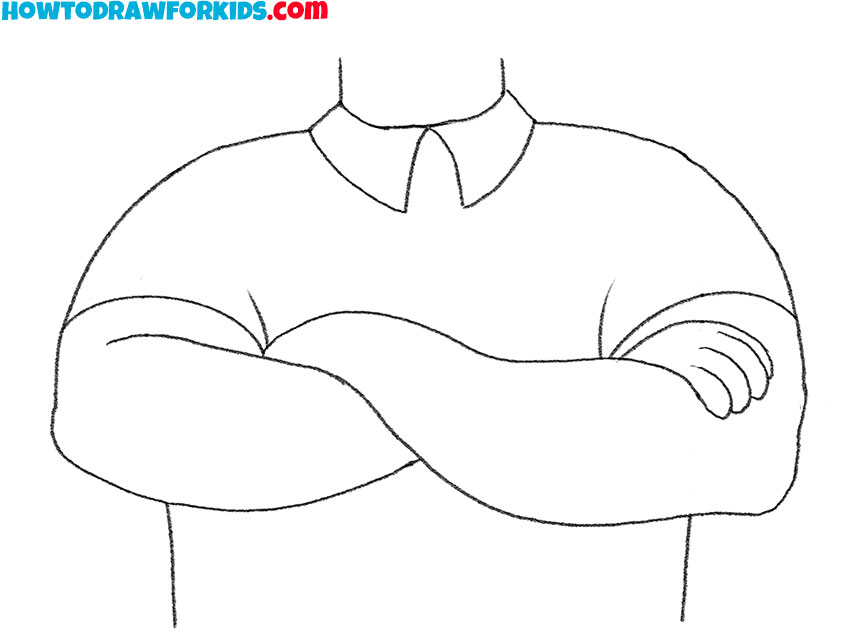 crossed arms drawing guide