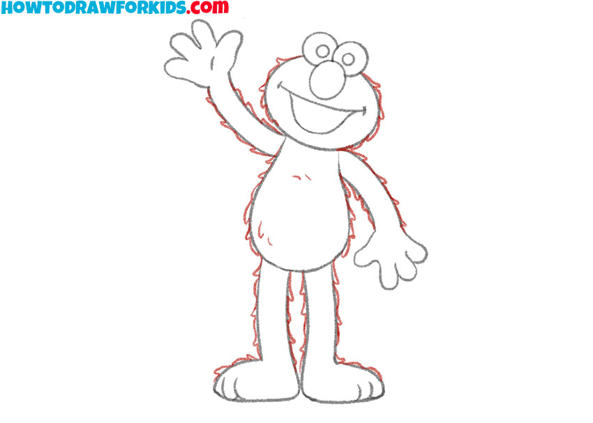 elmo drawing for beginners