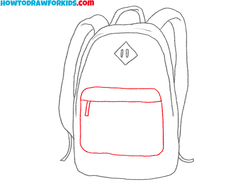 how to draw a backpack for beginners