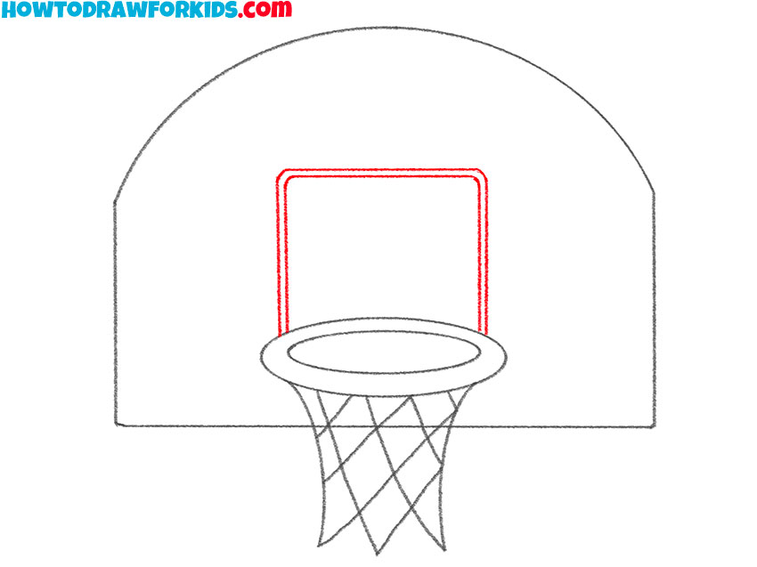 how to draw a basketball hoop for kids