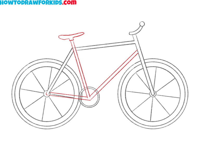 How to Draw a Simple Bike Easy Drawing Tutorial For Kids