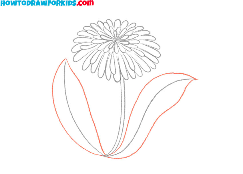 how to draw a dandelion for kids