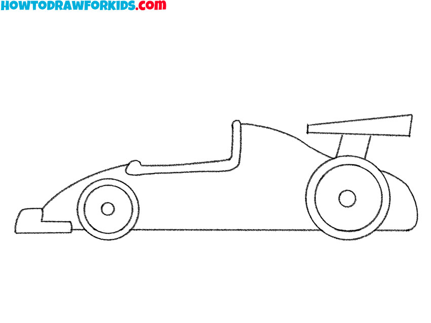 how to draw a race car cartoon