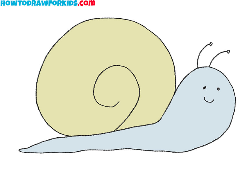 How To Draw A Snail (for young artists) - Art For Kids Hub -