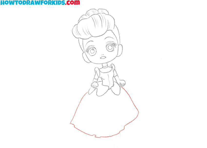 how to draw cinderella full body