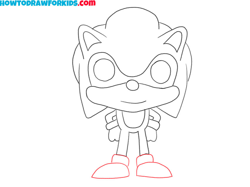 how to draw easy sonic for beginners