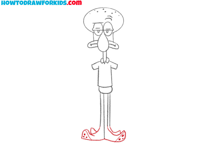 how to draw squidward for beginners