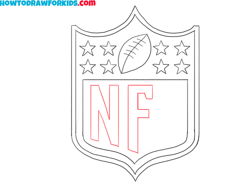 how to draw the nfl logo easy