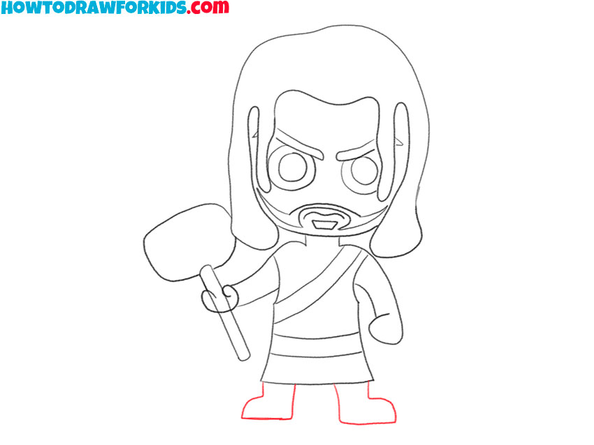 how to draw thor for beginners