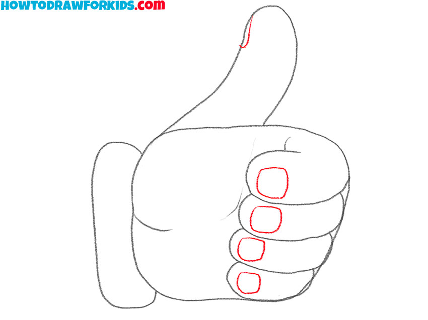 how to draw thumbs up for kids