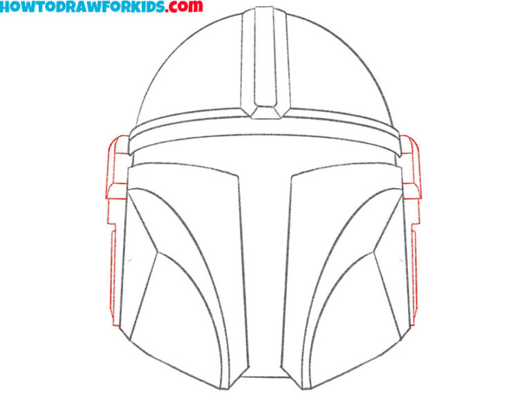 How to Draw the Mandalorian Helmet - Drawing Tutorial For Kids