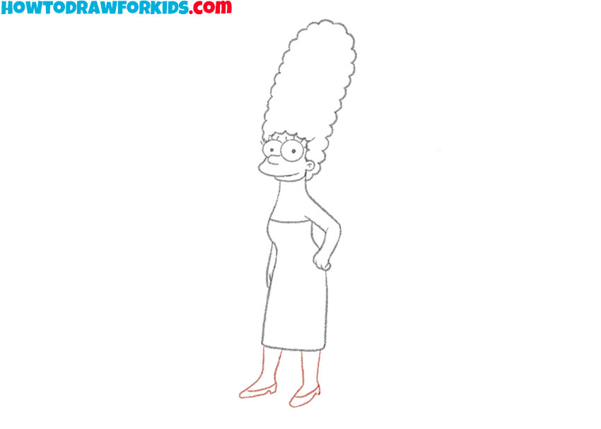 marge simpson drawing guide