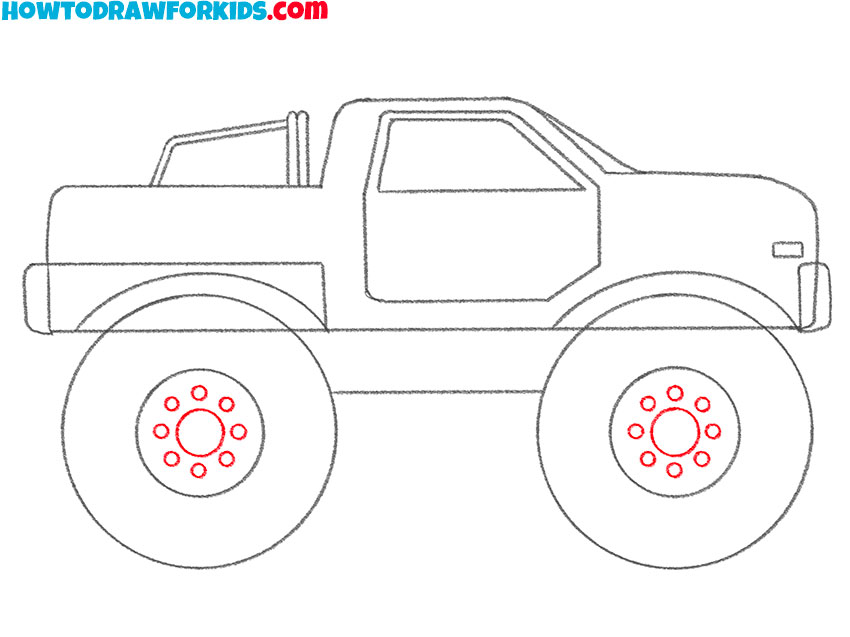monster truck drawing for kids