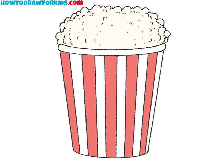 popcorn drawing tutorial