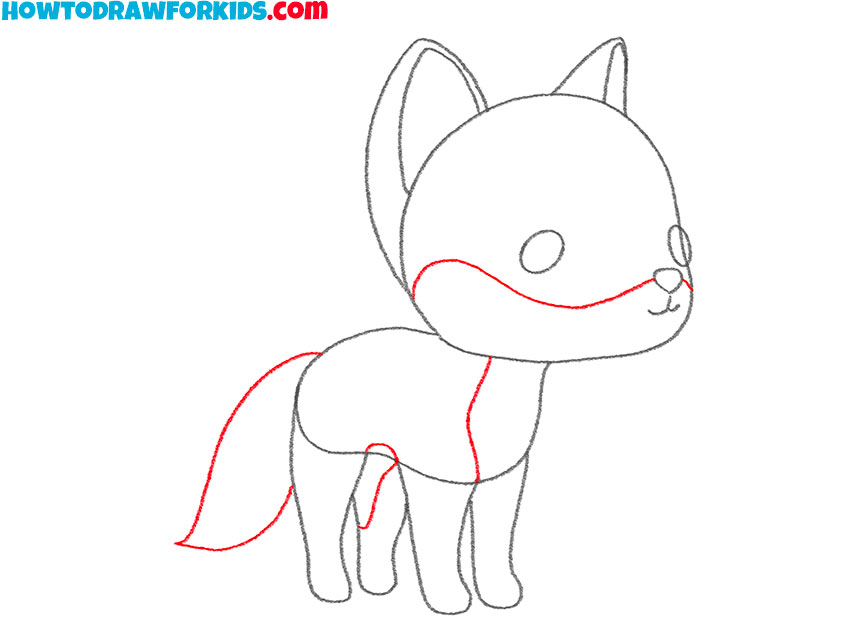 simple arctic fox drawing1
