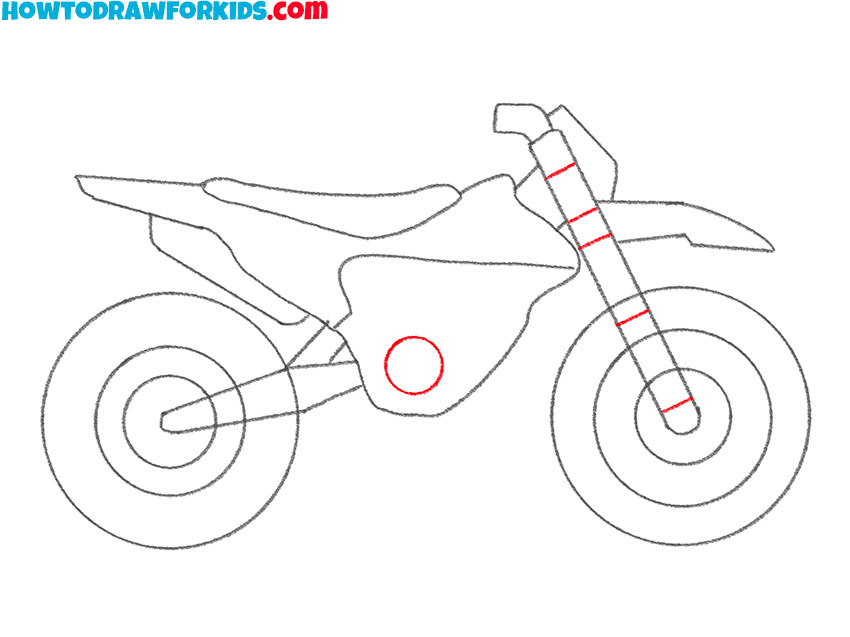 simple dirt bike drawing