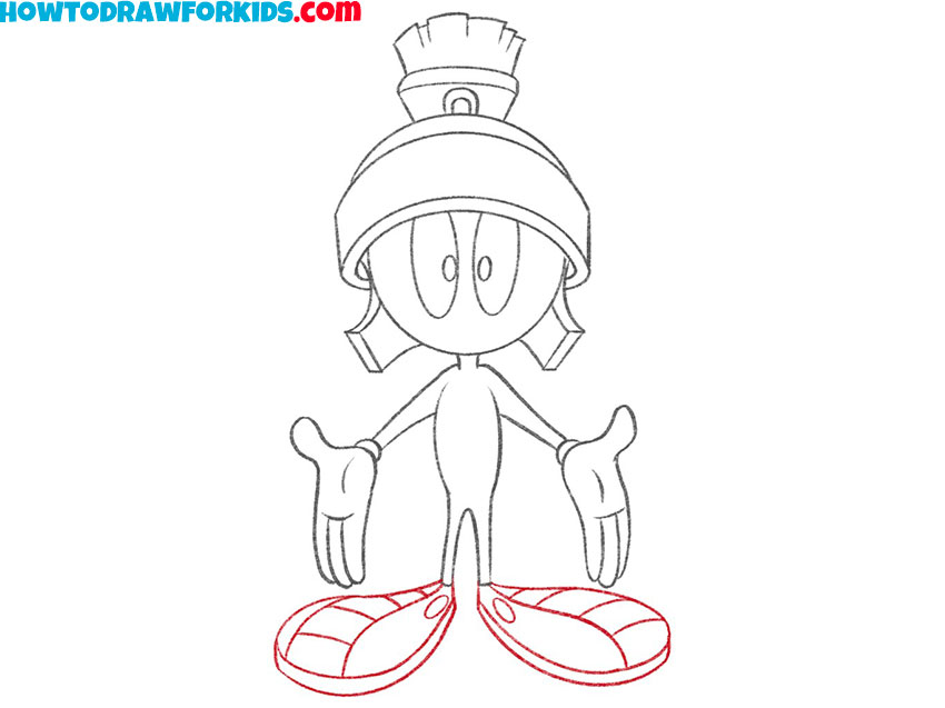 simple marvin the martian drawing