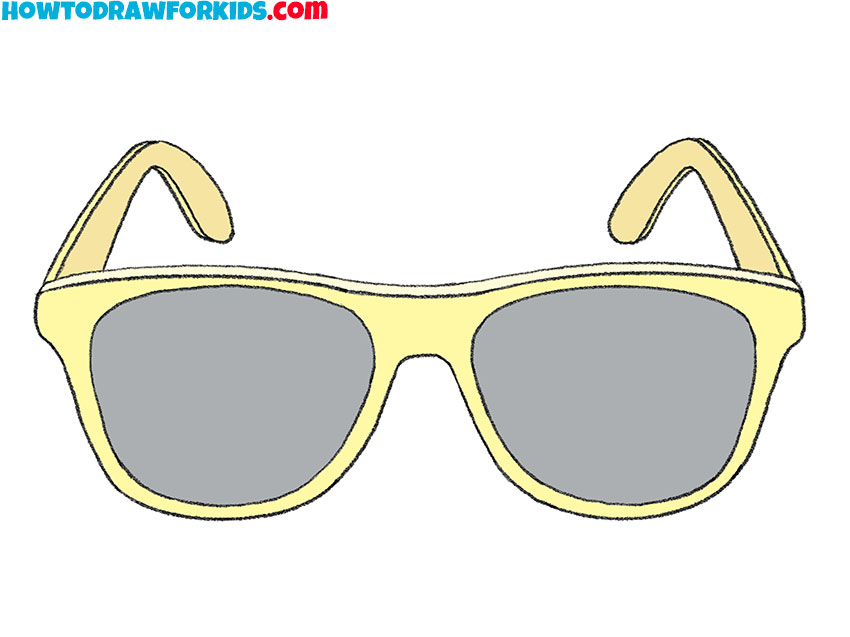 sunglasses drawing guide