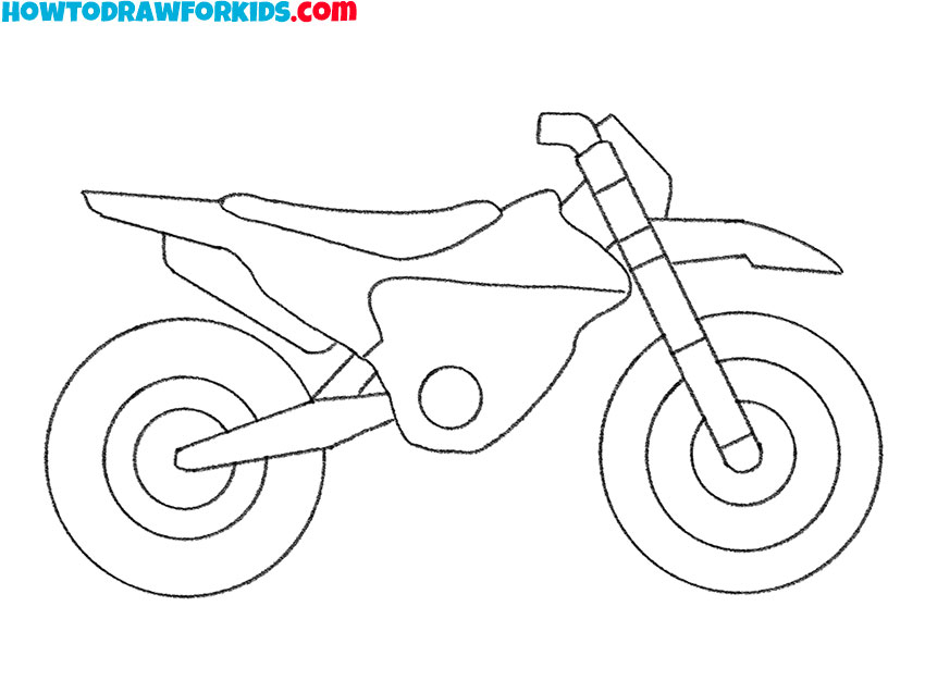 dirt bike drawing for beginners