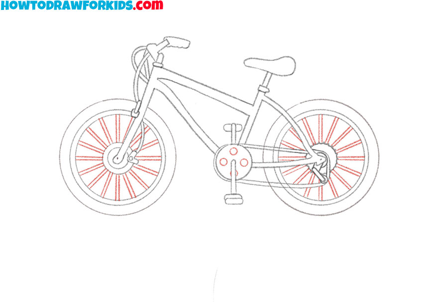 how to draw a bicycle for kids
