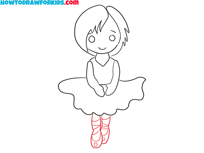 how to draw a cute ballerina
