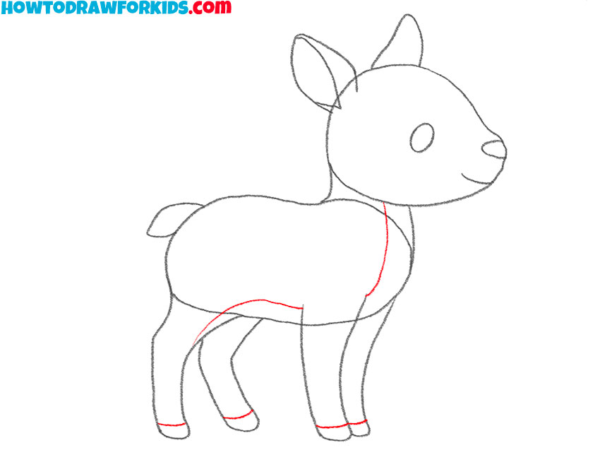 how to draw a deer cartoon