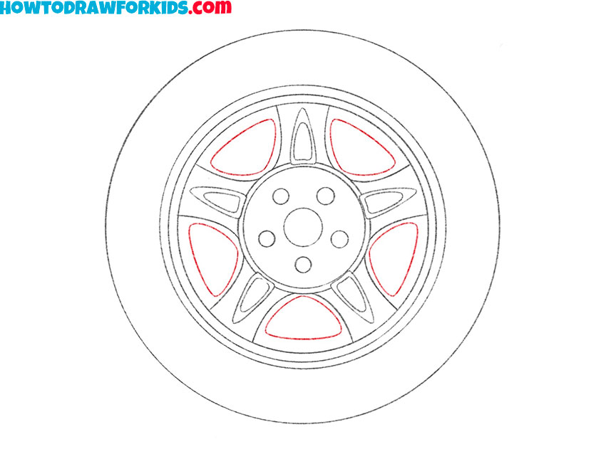 how to draw a simple wheel