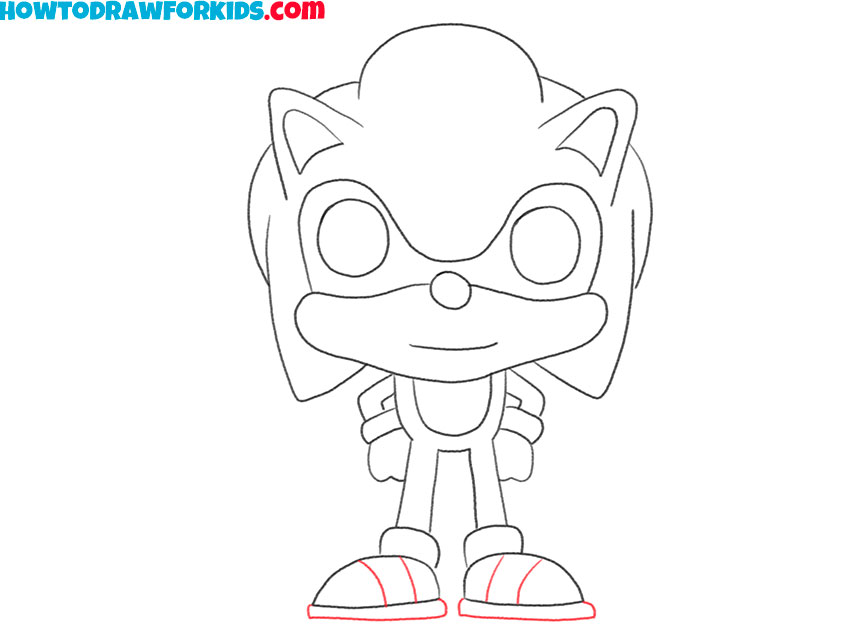 how to draw easy sonic for kindergarten