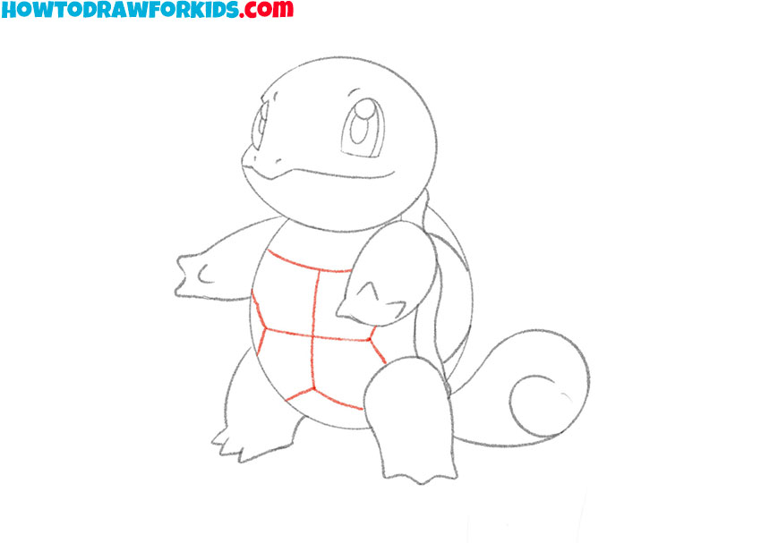 how to draw squirtle for kids