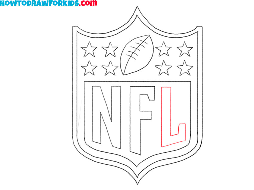 how to draw the nfl logo simple