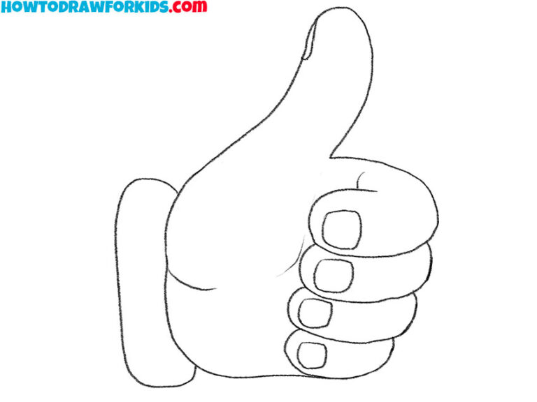 easy to draw thumbs up