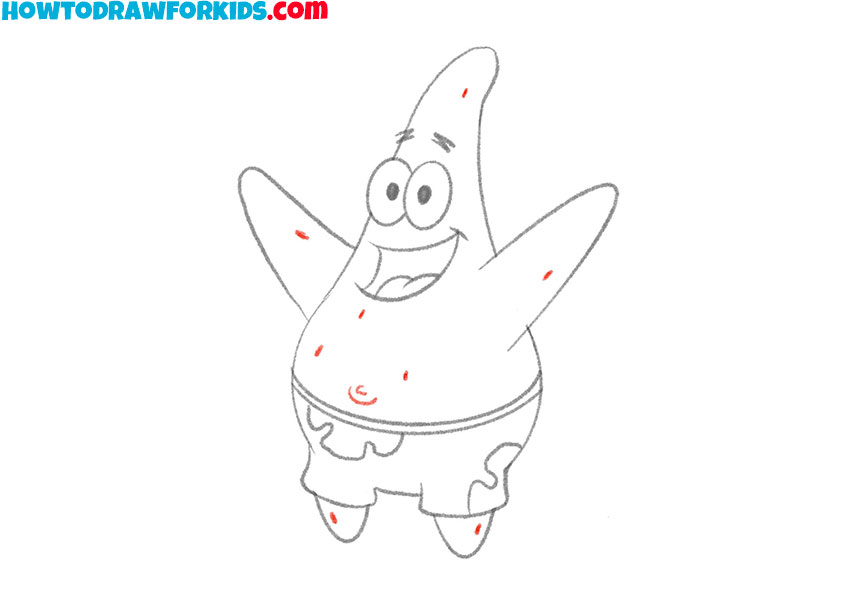 patrick star drawing for kids