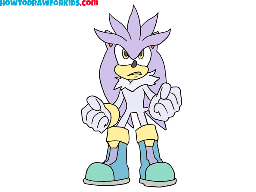 silver the hedgehog drawing for beginners