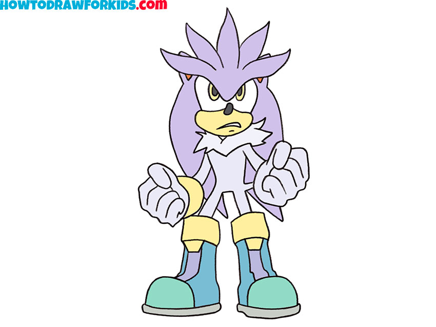 How to Draw Silver the Hedgehog Easy Drawing Tutorial For Kids