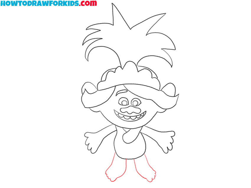 simple poppy from trolls drawing