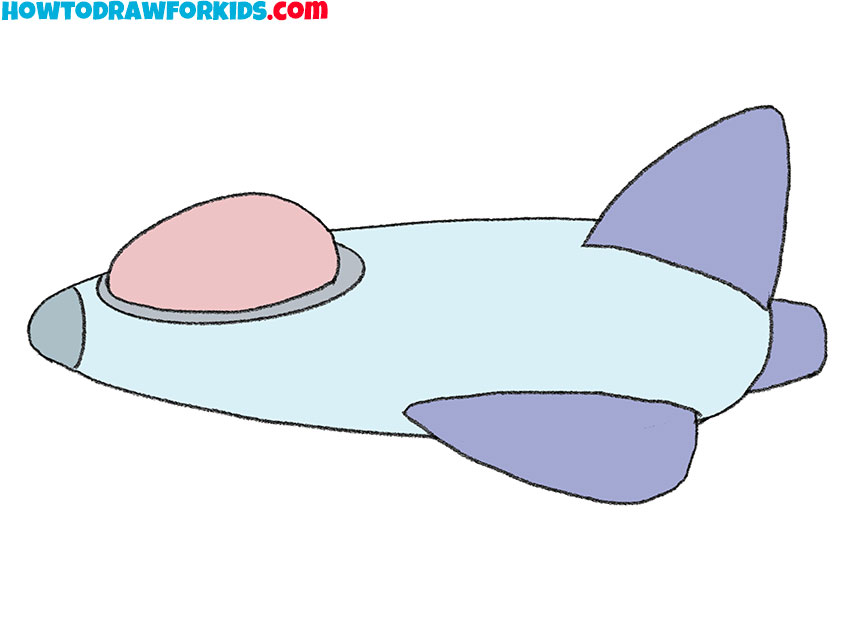 How to Draw a Spaceship Step by Step - Drawing Tutorial For Kids