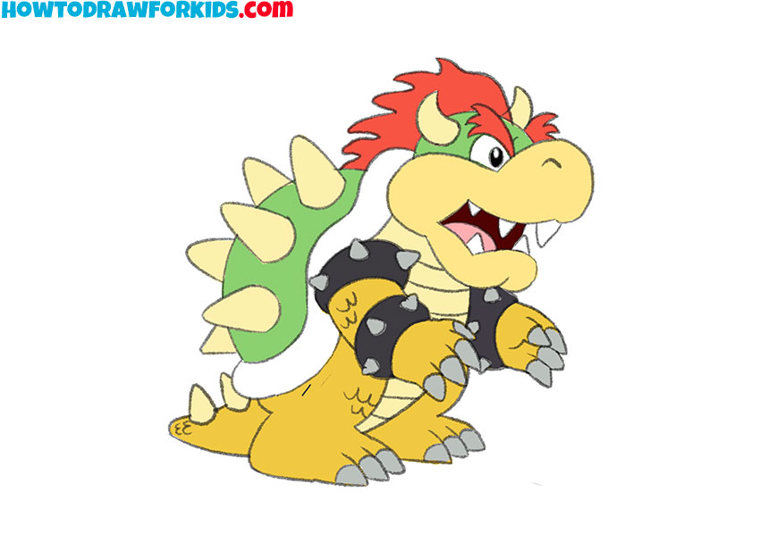bowser drawing for kids