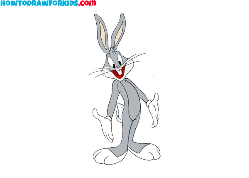 How to Draw Bugs Bunny - Easy Drawing Tutorial For Kids