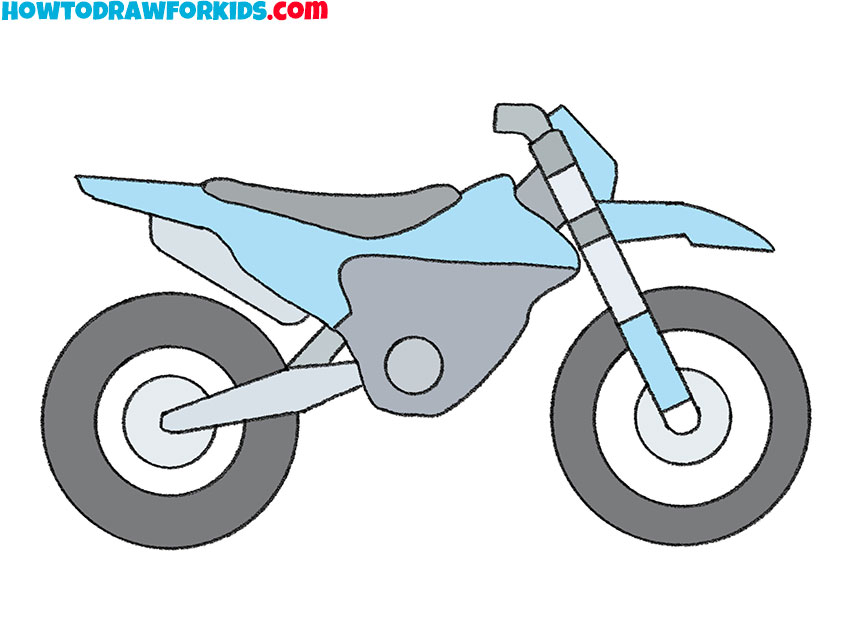 Motorcycle. Vector hand drawn doodle simple style illustration of a  motorcycle - side view. High detailed editable … | Bike drawing, Motorcycle  drawing, Bike sketch