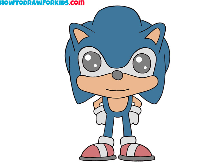 How to draw Sonic the Hedgehog's face - step 11 | How to draw sonic, Sonic  birthday, Easy drawings